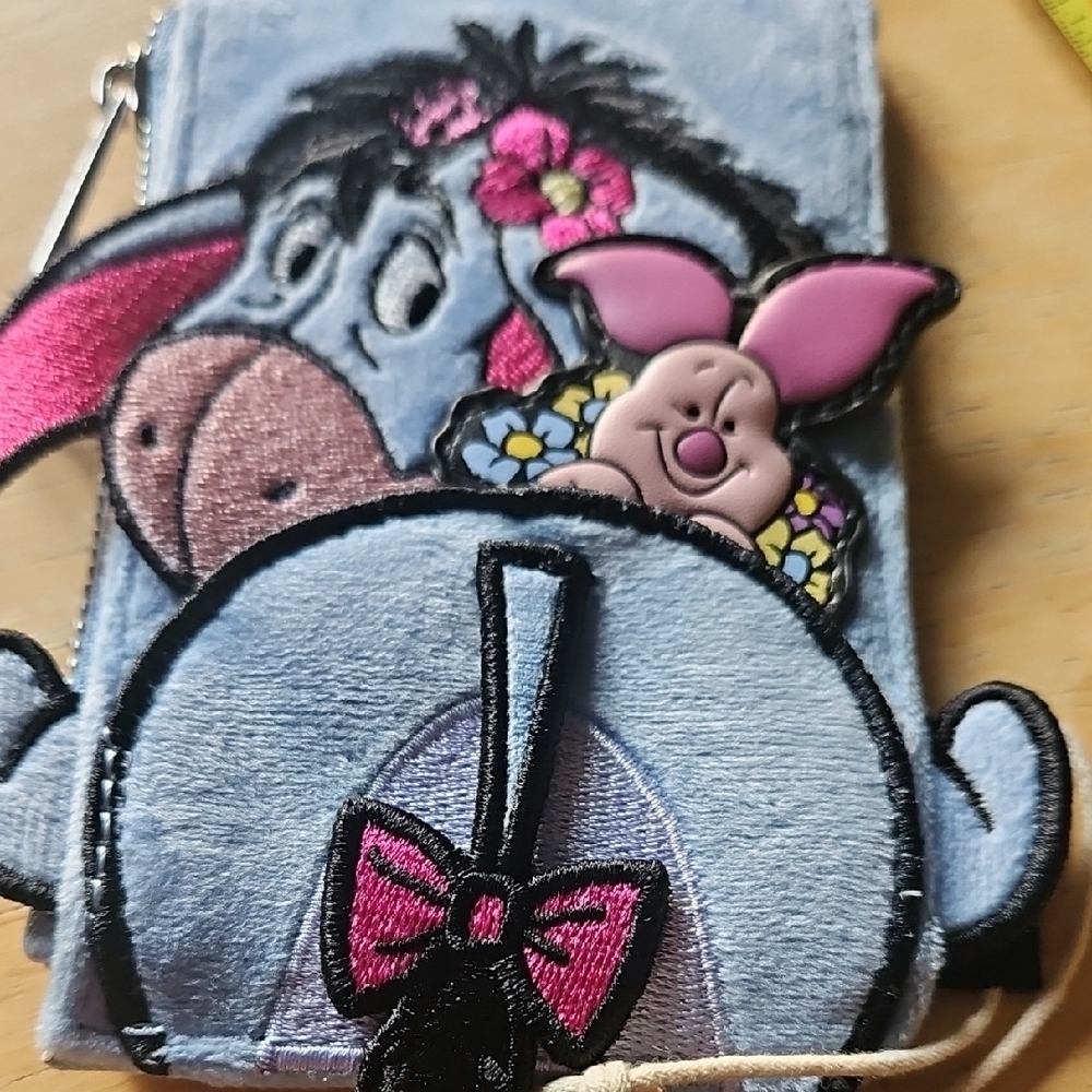 Loungefly Winnie the Pooh Eeyore and Piglet Kids Wallet - Blue and Pink - Picture 15 of 15